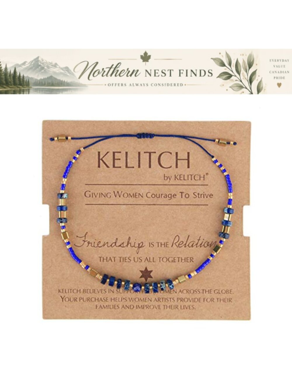 Handmade Boho Crystal Shell Beaded Friendship Bracelet Adjustable